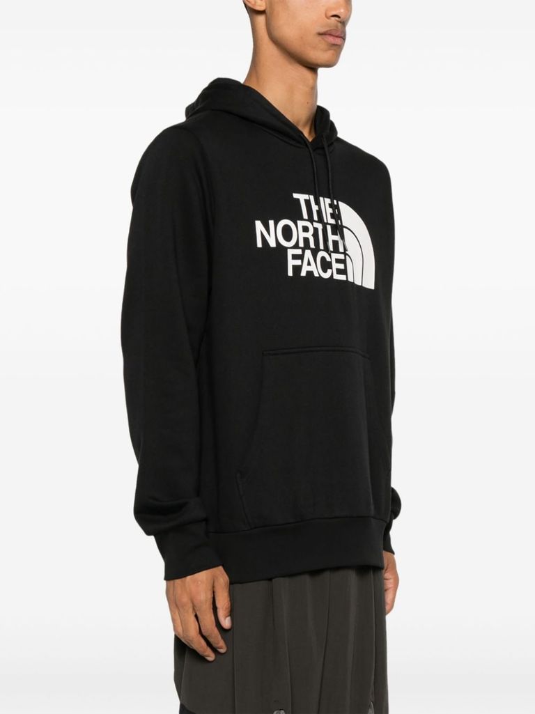 Shop The North Face Black Cotton Hoodie With Logo In Nero