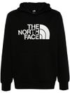 Black cotton hoodie with logo