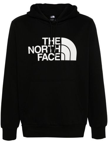 THE NORTH FACE - Felpa in cotone nero con cappuccio e logo