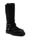 Suede calf leather Demi knee-high boots