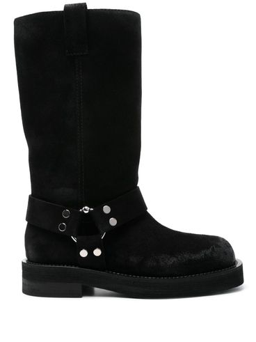 Suede calf leather Demi knee-high boots