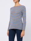 Horizontal striped cashmere sweater