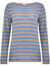 Horizontal striped cashmere sweater