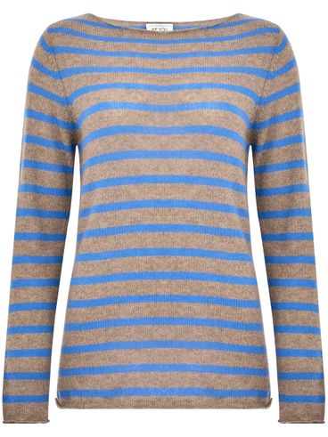 Maglia in cashmere a righe orizzontali