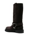 Suede calf leather Demi knee-high boots