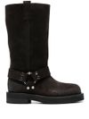 Suede calf leather Demi knee-high boots