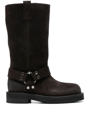 Suede calf leather Demi knee-high boots