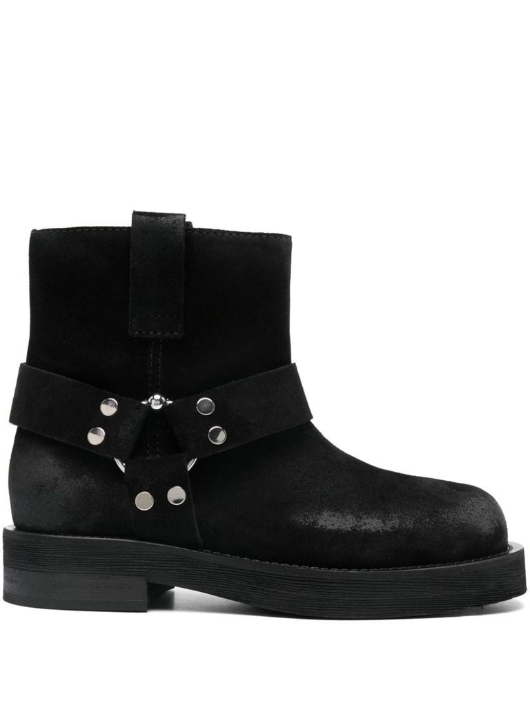 Shop 3juin Suede Calf Leather Steve Boots In Black