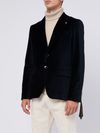 Single-breasted Gaia velvet blazer