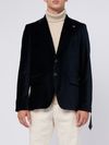 Single-breasted Gaia velvet blazer