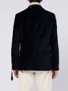 Single-breasted Gaia velvet blazer