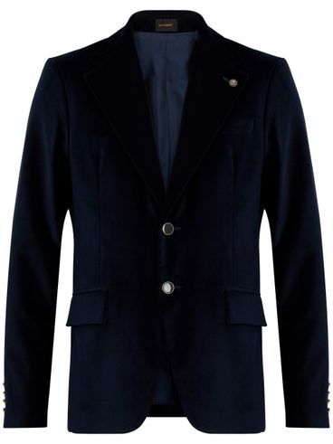 Single-breasted Gaia velvet blazer