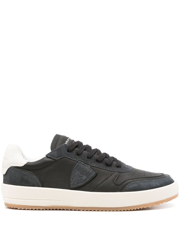 Shop Philippe Model Sneakers Nice In Calfskin Leather In Black