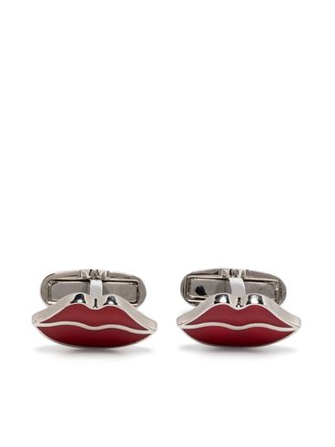 Cufflinks with a lips design