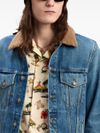 Denim jacket with bear print