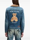 Denim jacket with bear print