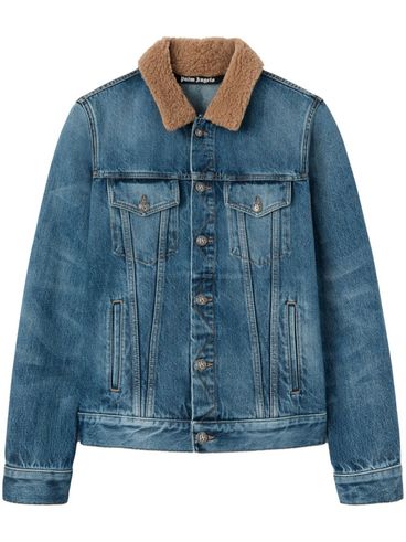 Denim jacket with bear print