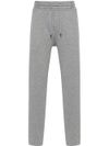 Mélange effect cotton sweatpants