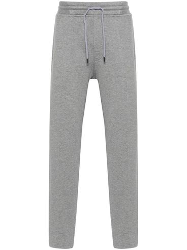 Mélange effect cotton sweatpants