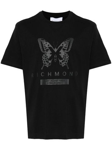 Cotton T-shirt with butterfly print