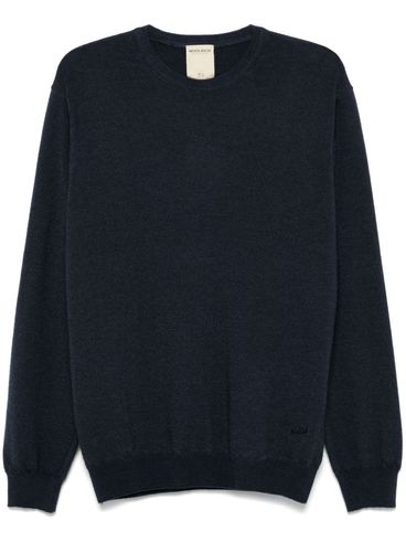 WOOLRICH - Wool sweater with logo embroidery