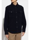 Wool shirt jacket with pockets