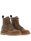 Suede calf leather City boots