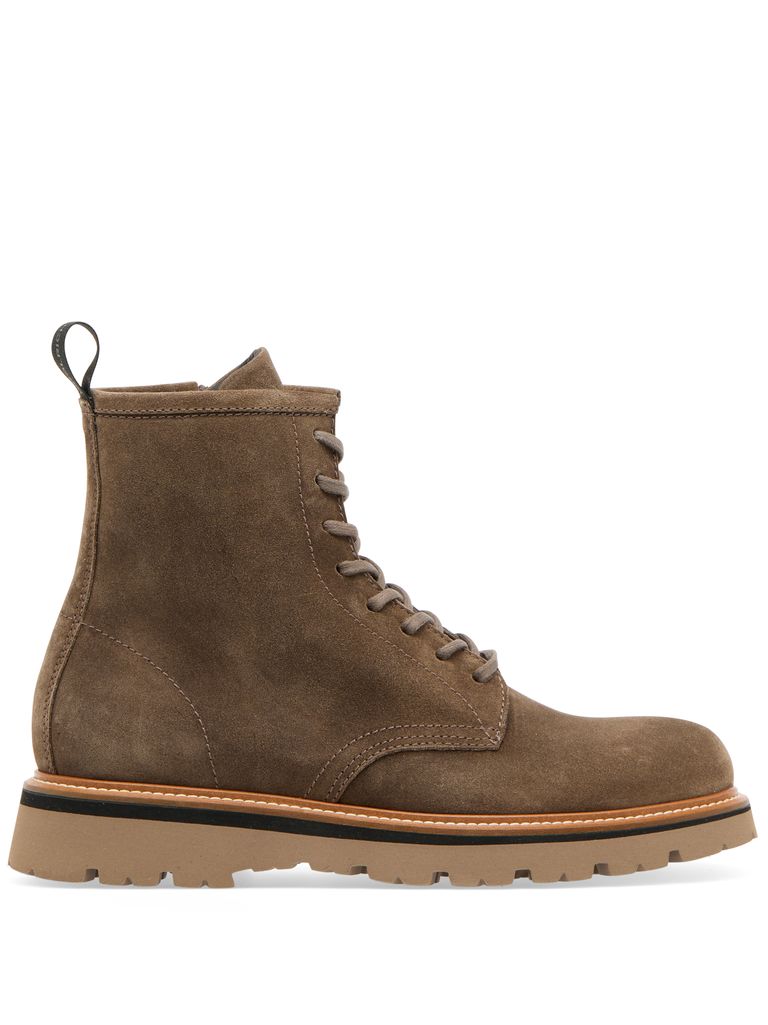 Shop Woolrich Suede Calf Leather City Boots In Brown