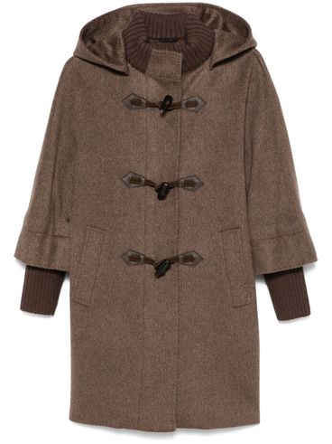 CINZIA ROCCA - Short cashmere coat with toggles.