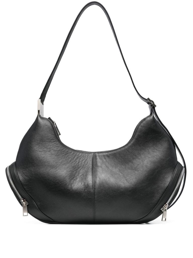 Shop Osoi Calf Leather Cargo Hobo Large Shoulder Bag In Black