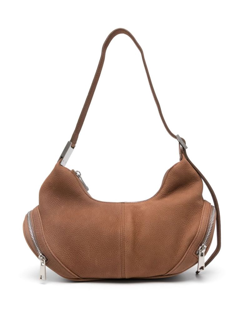 Shop Osoi Calf Leather Cargo Hobo Shoulder Bag In Brown