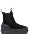 Suede Calf Leather Luna Chelsea Boots