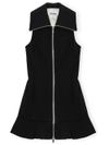 Recycled material Mini dress with zip