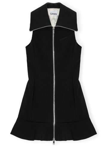 Recycled material Mini dress with zip