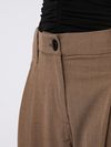 Tapered viscose pants with pleats