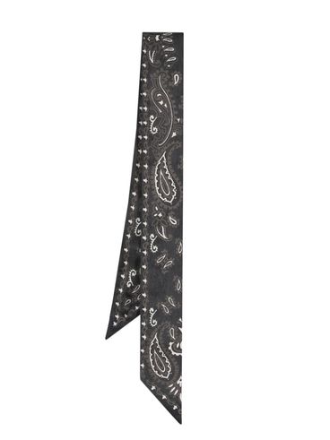 Silk scarf with paisley print