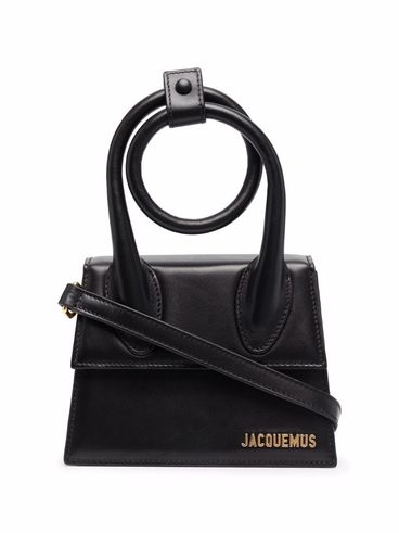 JACQUEMUS - Borsa a tracolla Le Chiquito Noeud in pelle di vitello