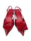 Slingback Duelo in pelle con motivo circolare e quadrato