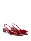 Slingback Duelo in pelle con motivo circolare e quadrato