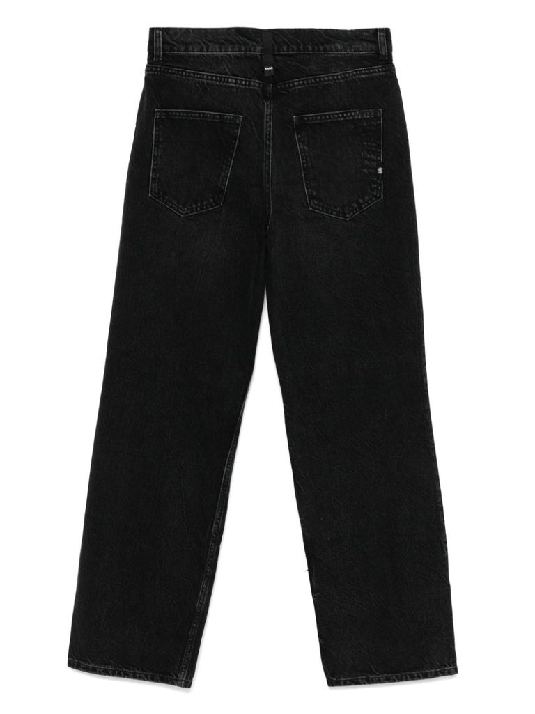 Shop Amish Black Recycled Denim Jenny Jeans