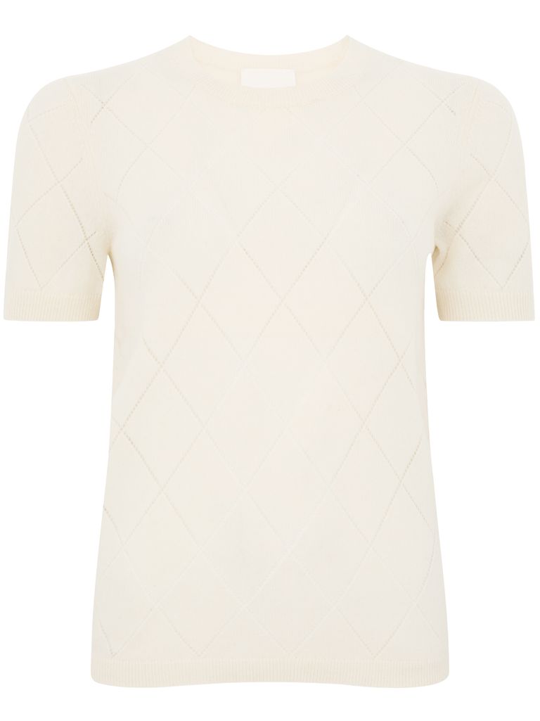 Shop Absolut Cashmere Beige Perforated Cashmere Sweater