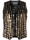 alberta ferretti - Gilet decorato con paillettes