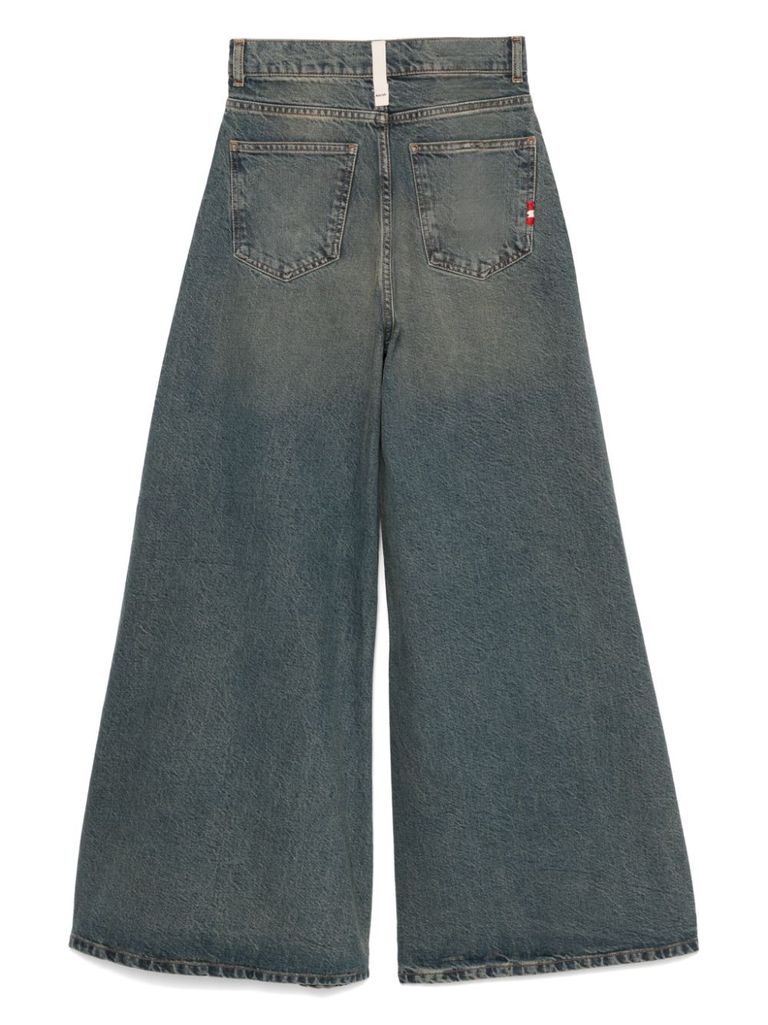 Shop Amish Denim Colette Jeans In High-rise In Blue