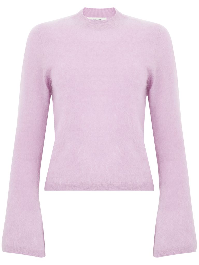 Shop Absolut Cashmere Lilac Cashmere Sweater With Wide Sleeves In Pink