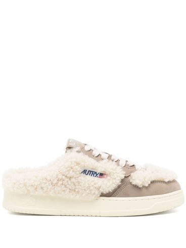 Shearling Medalist low-profile mules