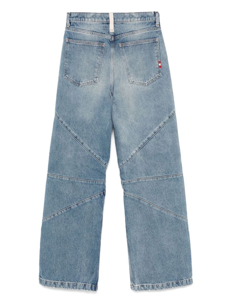 Shop Amish Cotton Butterfly Jeans In Blue