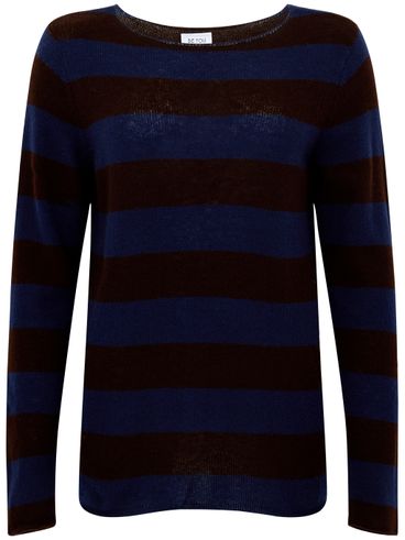 BE YOU - Striped cashmere crew neck sweater