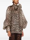 Blusa con stampa animalier leopardata