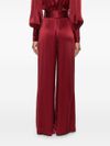 Silk palazzo pants with belt