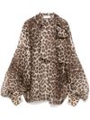 Leopard print animal blouse